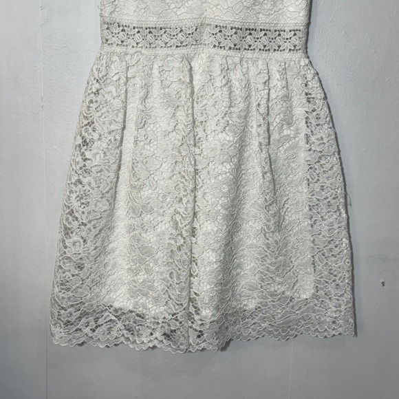 Altar'd State Cottagecore White Lace Sleeveless Fit & Flare Dress Sz M‎ Bridal - Picture 8 of 16